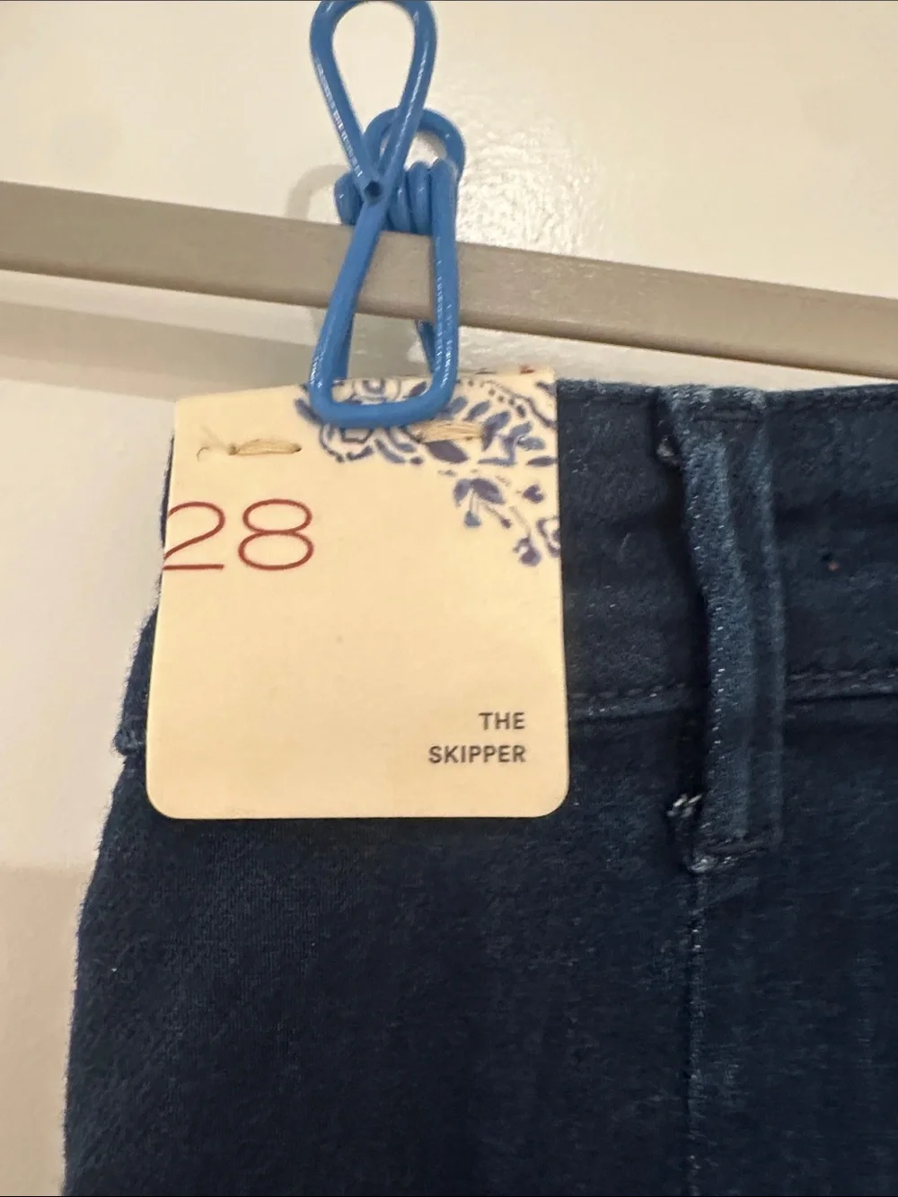 Pilcro Wide Leg Flare Jeans in Dark Blue